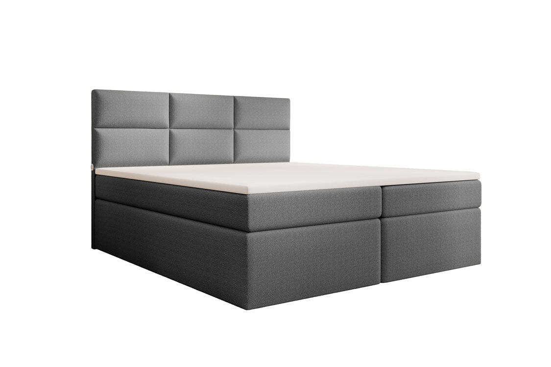 Boxspringbed Carito Bouclé met USB en opbergruimte