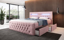 Boxspringbed Menzogna Samt mit LED und Stauraum (2 Schubladen)