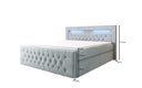 Boxspringbed Menzogna Samt mit LED und Stauraum (2 Schubladen)
