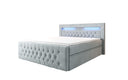 Boxspringbed Menzogna Samt mit LED und Stauraum (2 Schubladen)