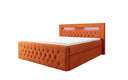 Boxspringbed Menzogna Samt mit LED und Stauraum (2 Schubladen)