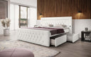 Boxspringbed Diva Bouclé met USB, LED en 2 laden
