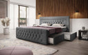 Boxspringbed Diva Bouclé met USB, LED en 2 laden