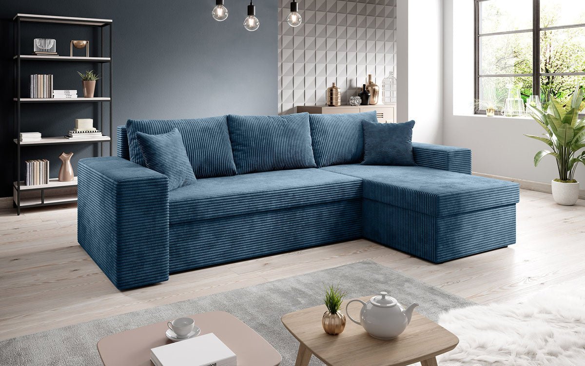Designer Sofa Denver Cord met slaap- en klapfunctie
