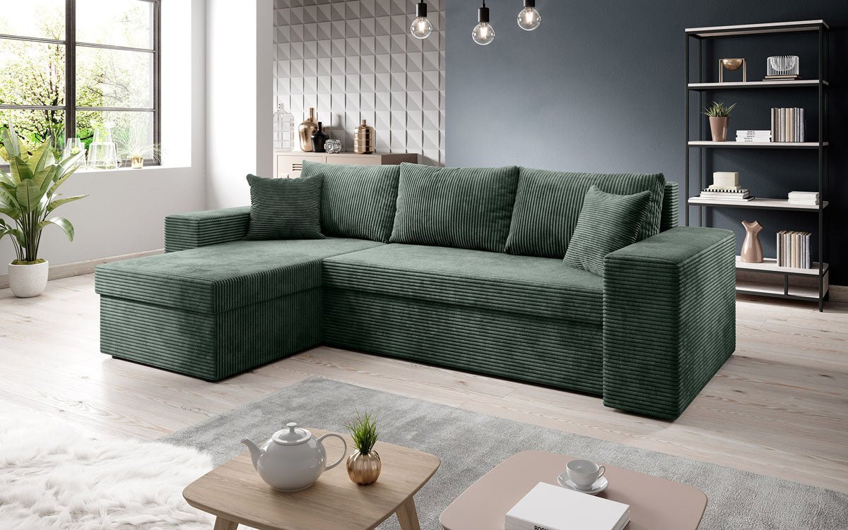 Designer Sofa Denver Cord met slaap- en klapfunctie
