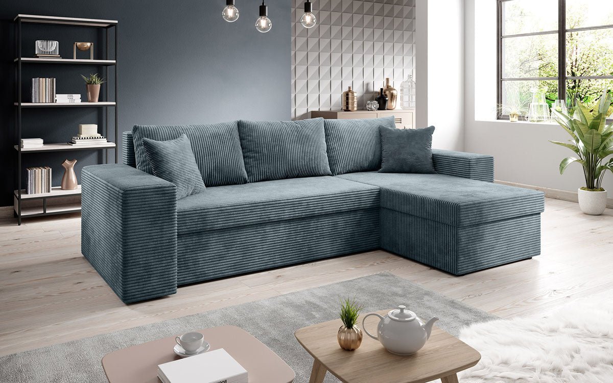 Designer Sofa Denver Cord met slaap- en klapfunctie