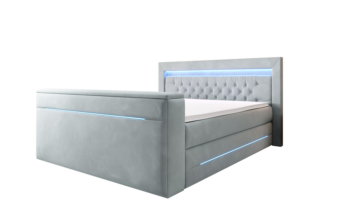 Boxspringbed Pluto met TV-lift, RGB en opbergruimte