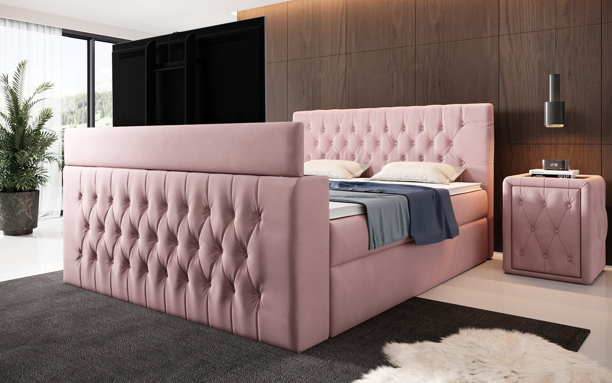 Boxspringbed Velano met TV-lift en opbergruimte