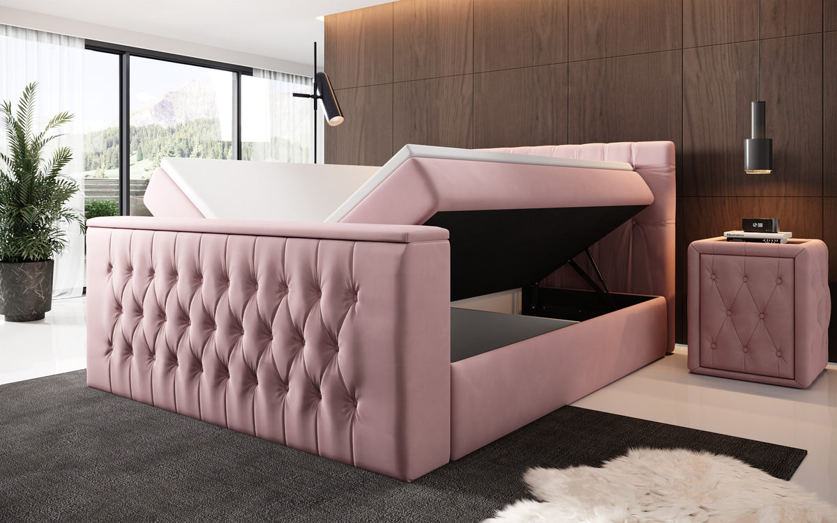 Boxspringbed Velano met TV-lift en opbergruimte
