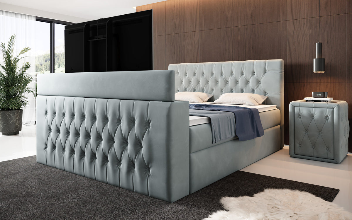 Boxspringbed Velano met TV-lift en opbergruimte