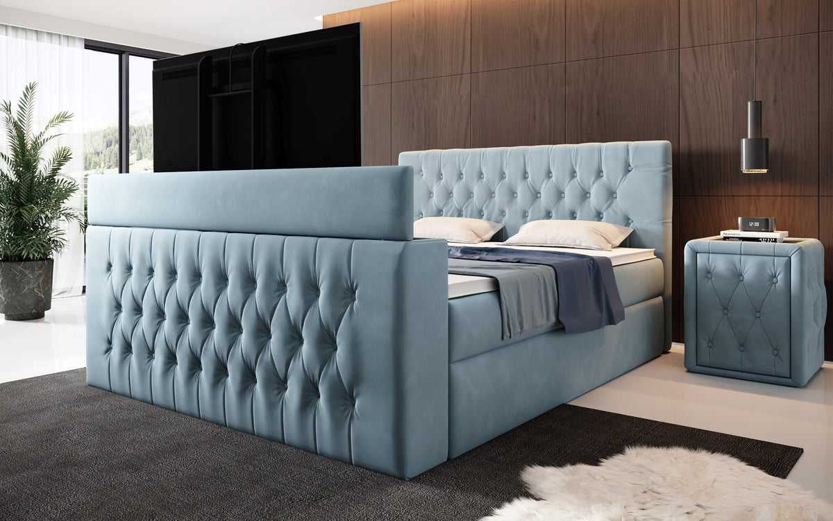 Boxspringbed Velano met TV-lift en opbergruimte