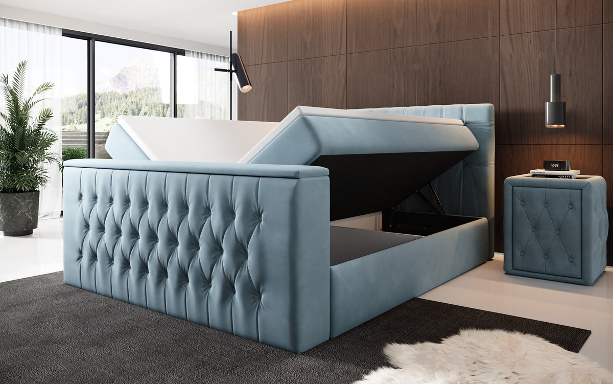 Boxspringbed Velano met TV-lift en opbergruimte