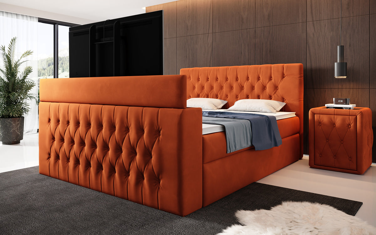 Boxspringbed Velano met TV-lift en opbergruimte