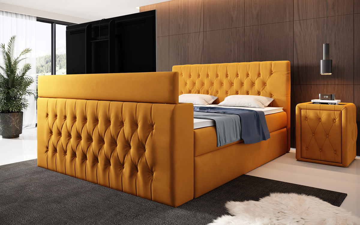 Boxspringbed Velano met TV-lift en opbergruimte