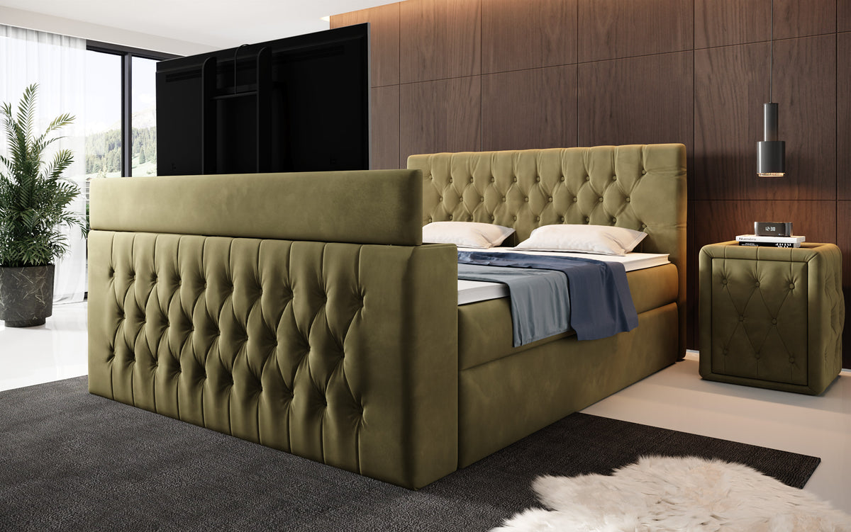 Boxspringbed Velano met TV-lift en opbergruimte