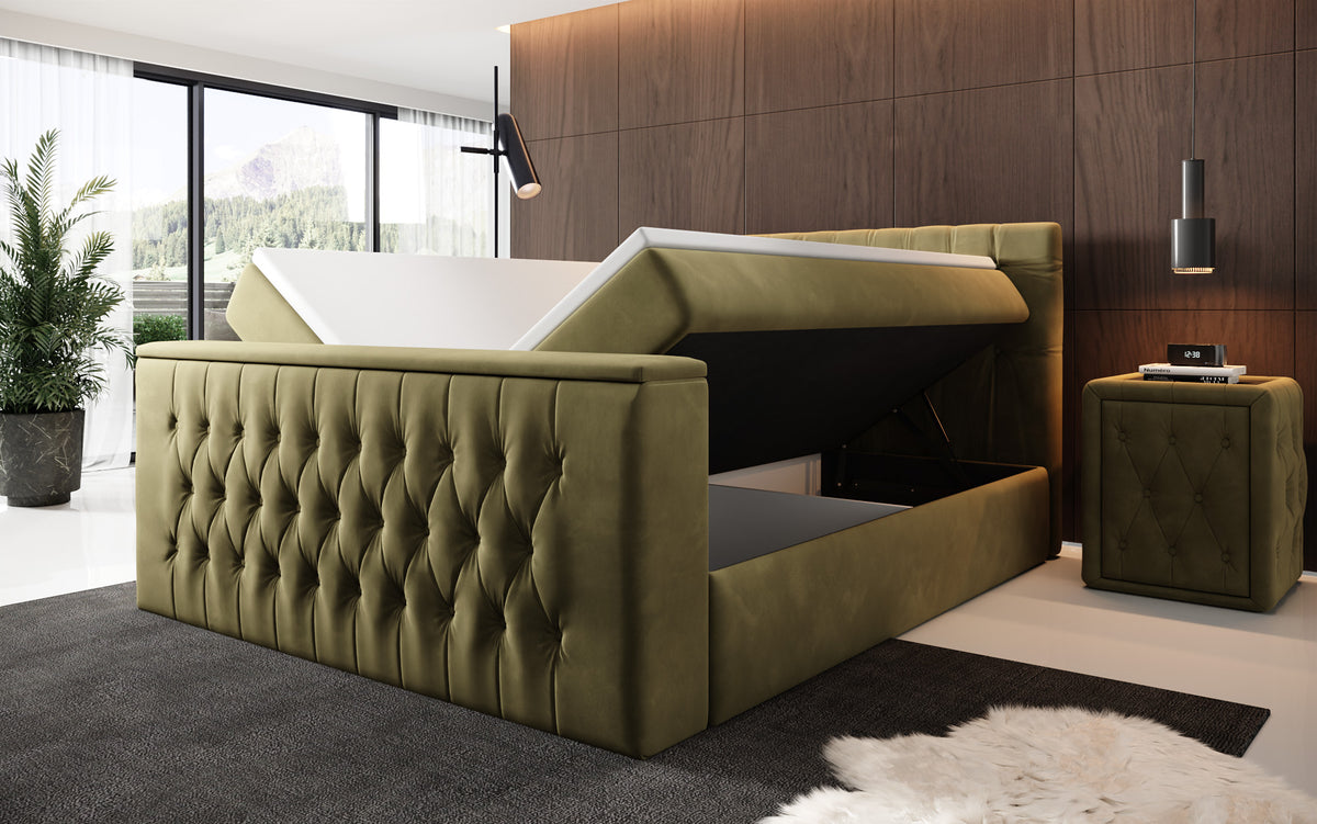 Boxspringbed Velano met TV-lift en opbergruimte