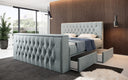 Boxspringbed Vulnero met TV-lift en opbergruimte (2 laden)