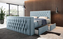 Boxspringbed Vulnero met TV-lift en opbergruimte (2 laden)