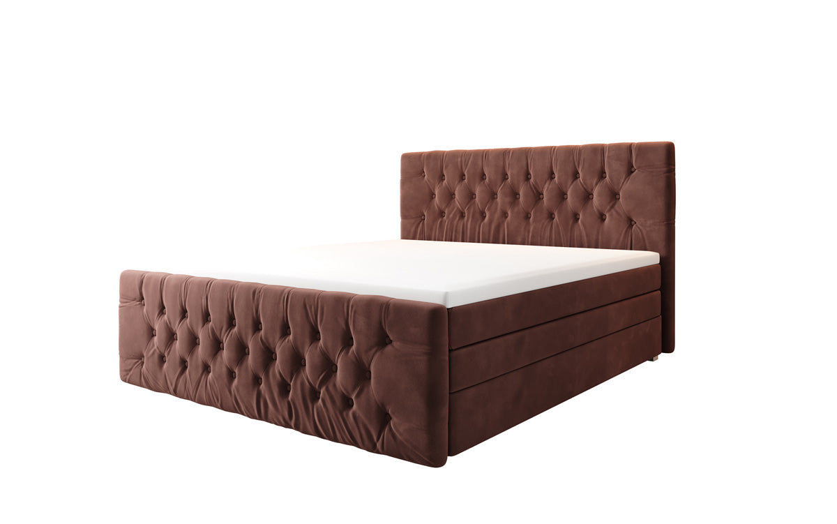 Boxspringbed Velutto met opbergruimte - Chesterfield-look