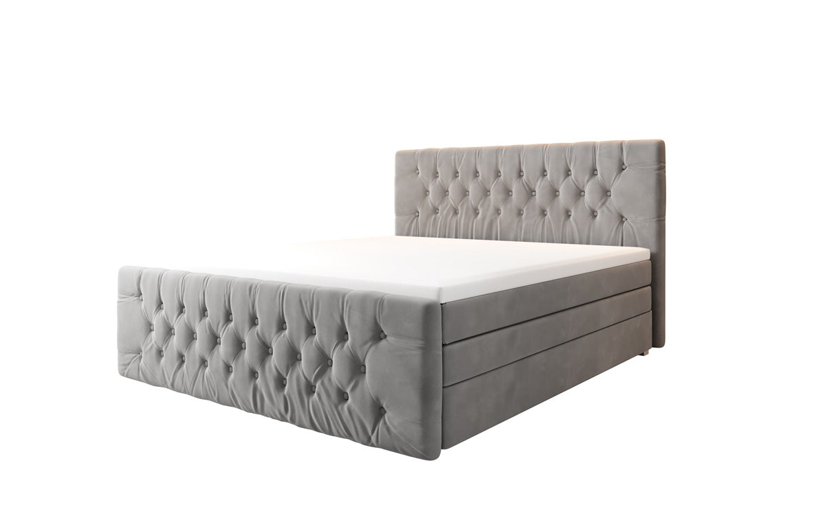 Boxspringbed Velutto met opbergruimte - Chesterfield-look