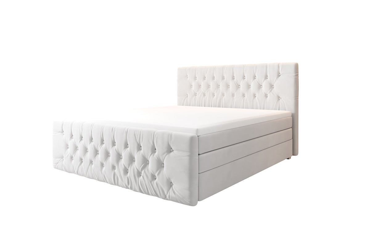 Boxspringbed Velutto met opbergruimte - Chesterfield-look