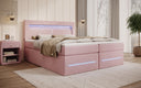 Boxspringbed Minera met LED, USB en opbergruimte