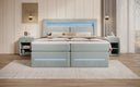 Boxspringbed Minera met LED, USB en opbergruimte