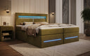 Boxspringbed Minera met LED, USB en opbergruimte