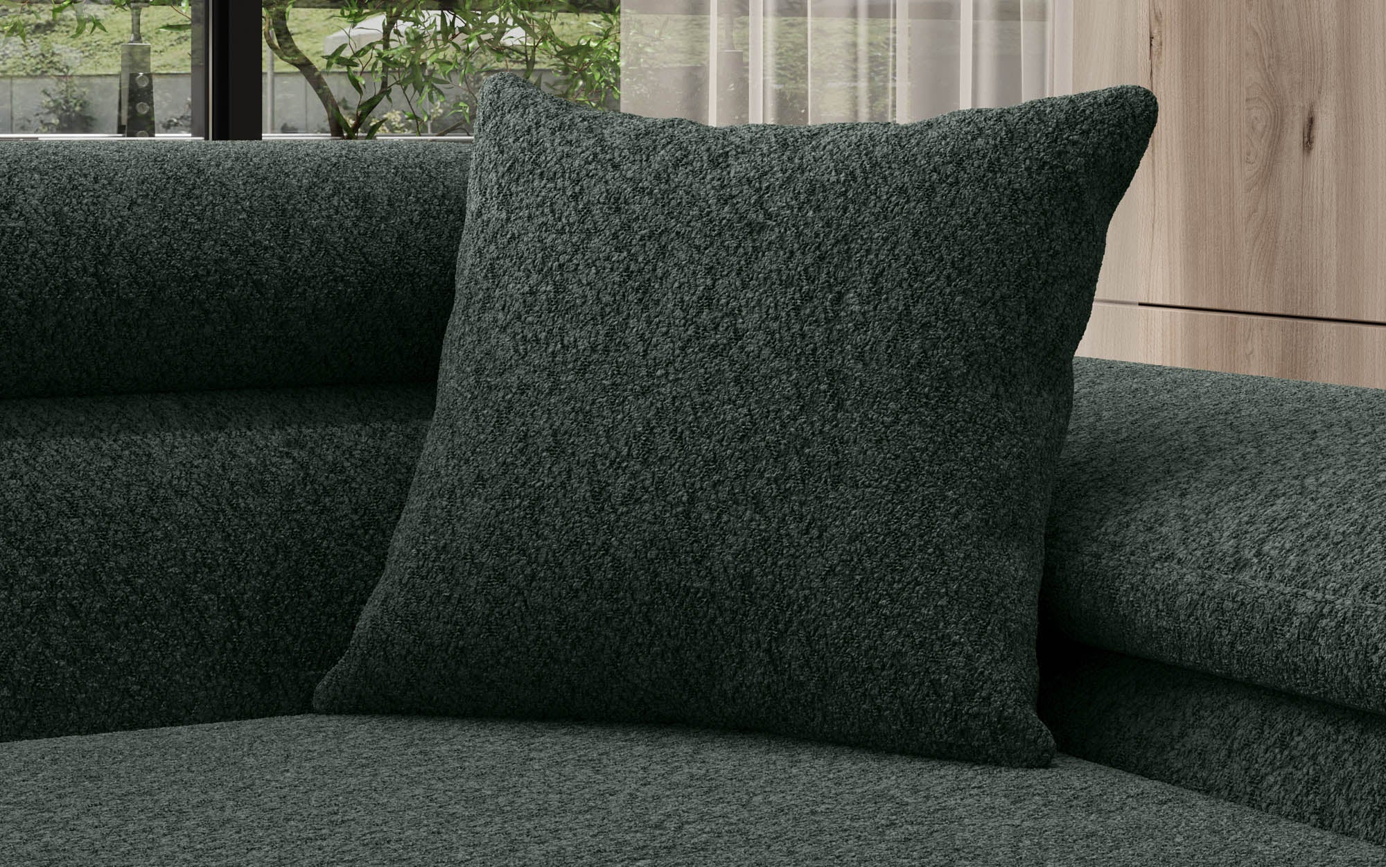 Vierkante sierkussens Gava 50x50 van Bouclé