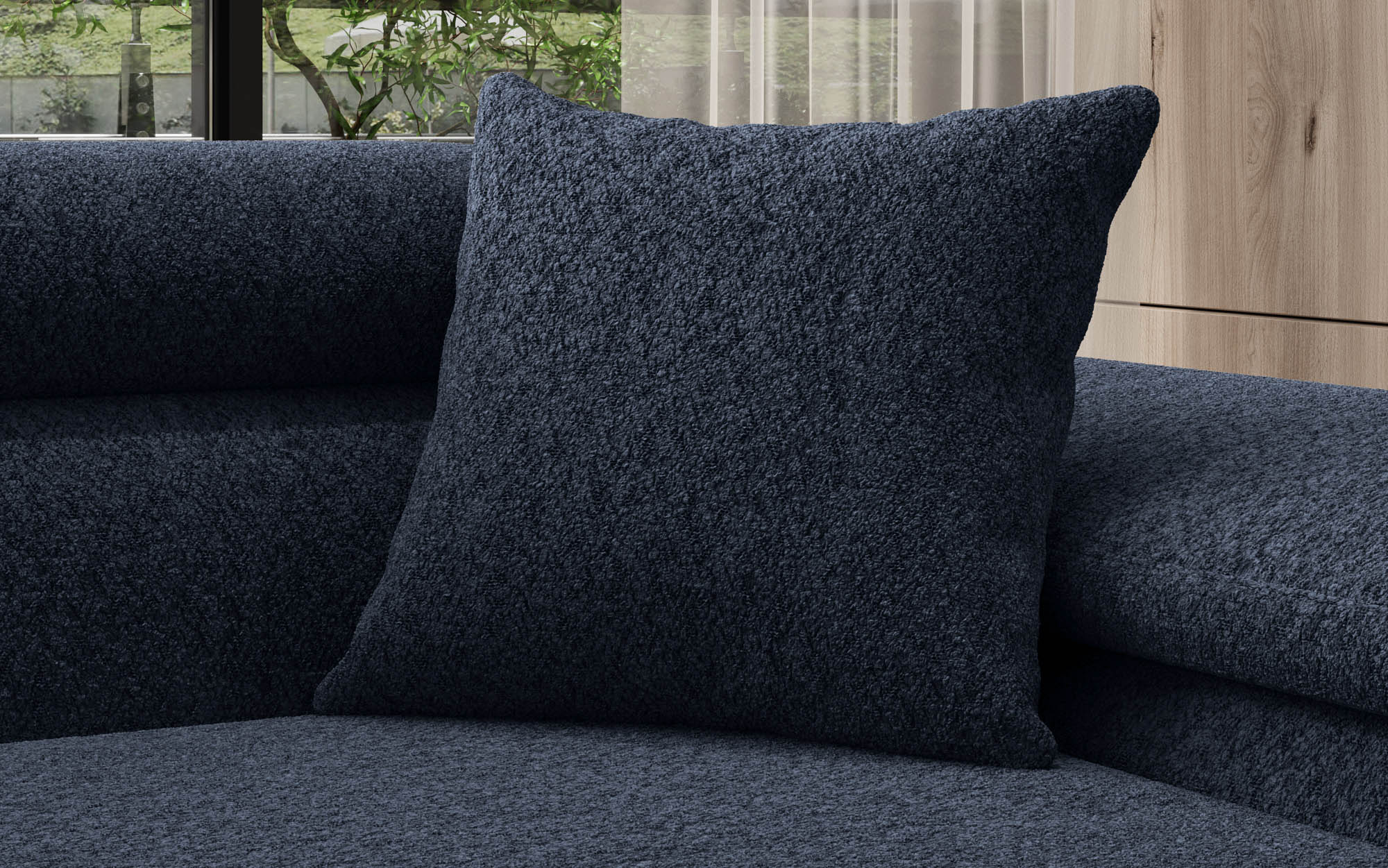 Vierkante sierkussens Gava 50x50 van Bouclé