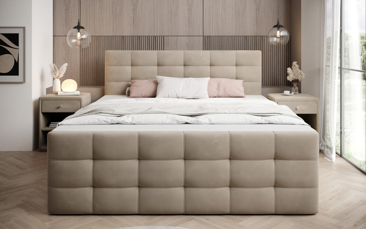 Boxspringbed Luxor Fluweel met Opbergruimte