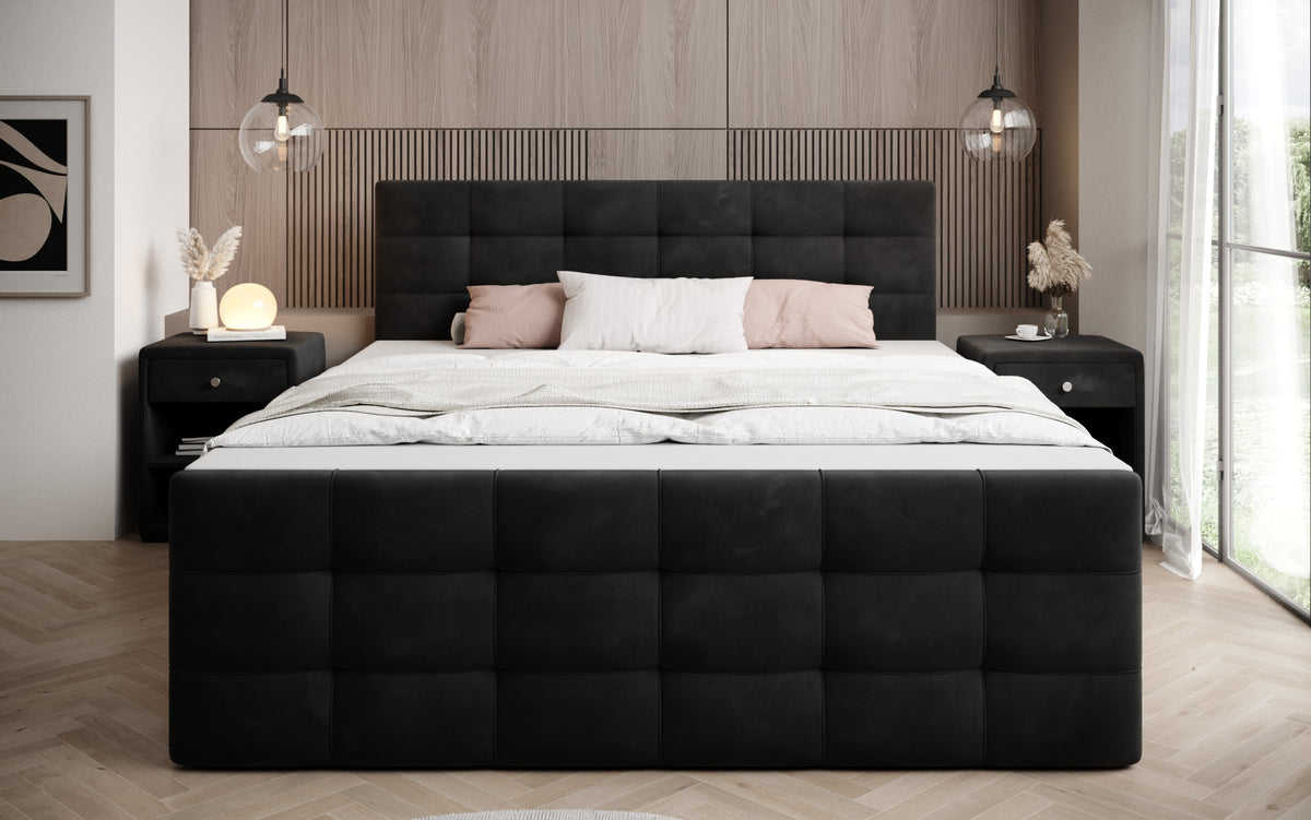 Boxspringbed Luxor Fluweel met Opbergruimte