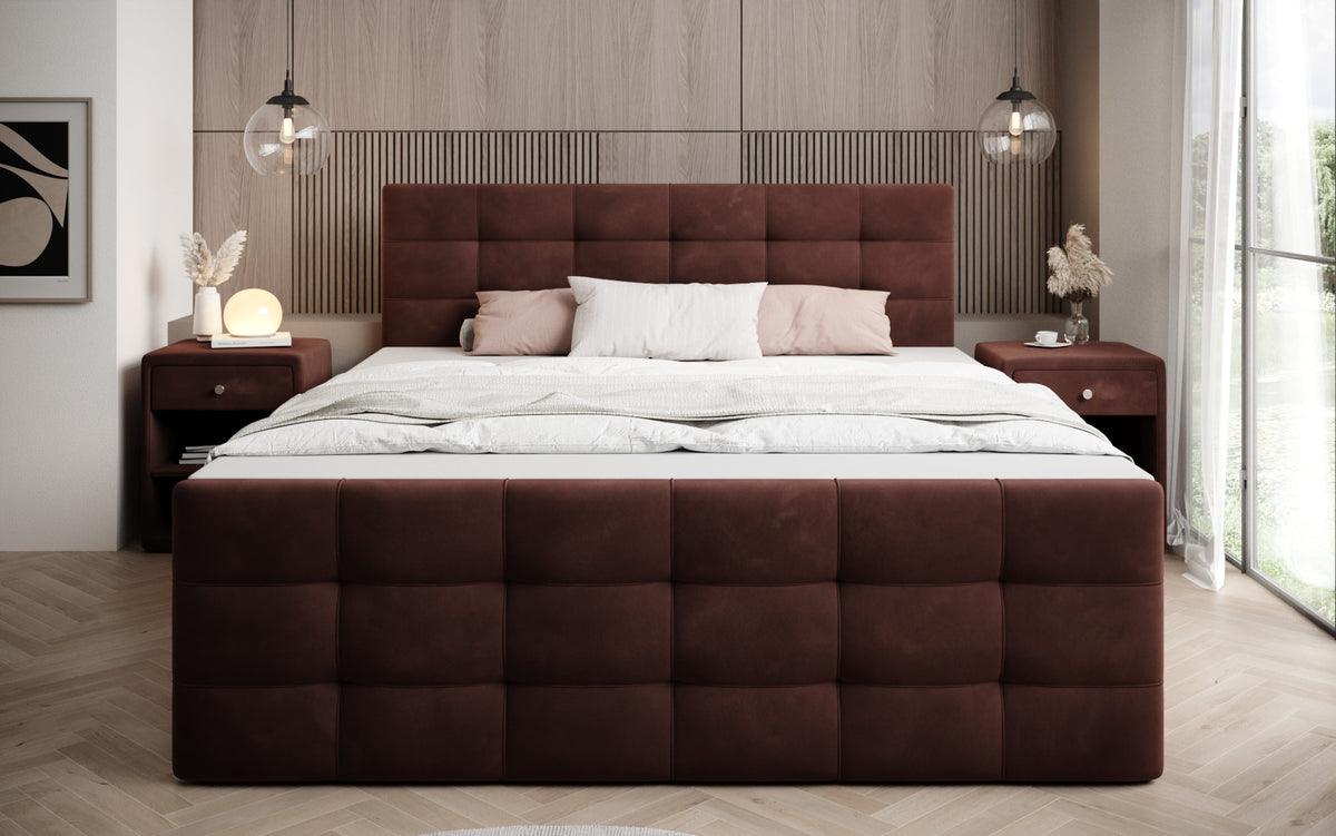 Boxspringbed Luxor Fluweel met Opbergruimte