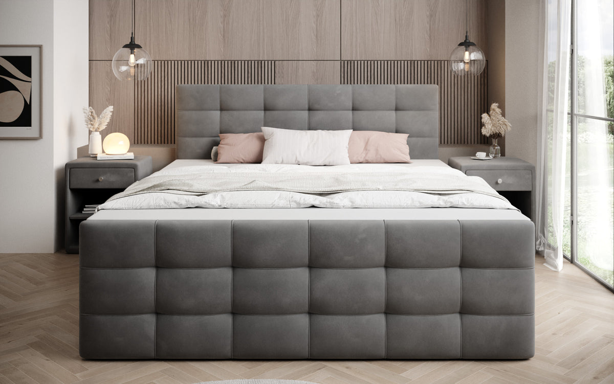 Boxspringbed Luxor Fluweel met Opbergruimte