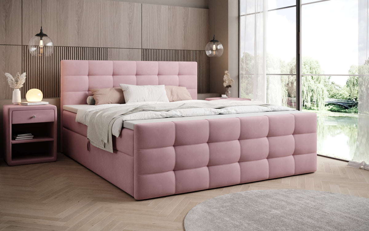 Boxspringbed Luxor Fluweel met Opbergruimte