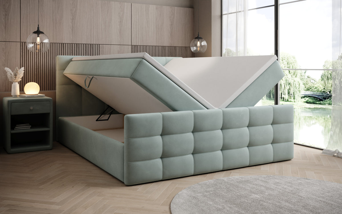 Boxspringbed Luxor Fluweel met Opbergruimte