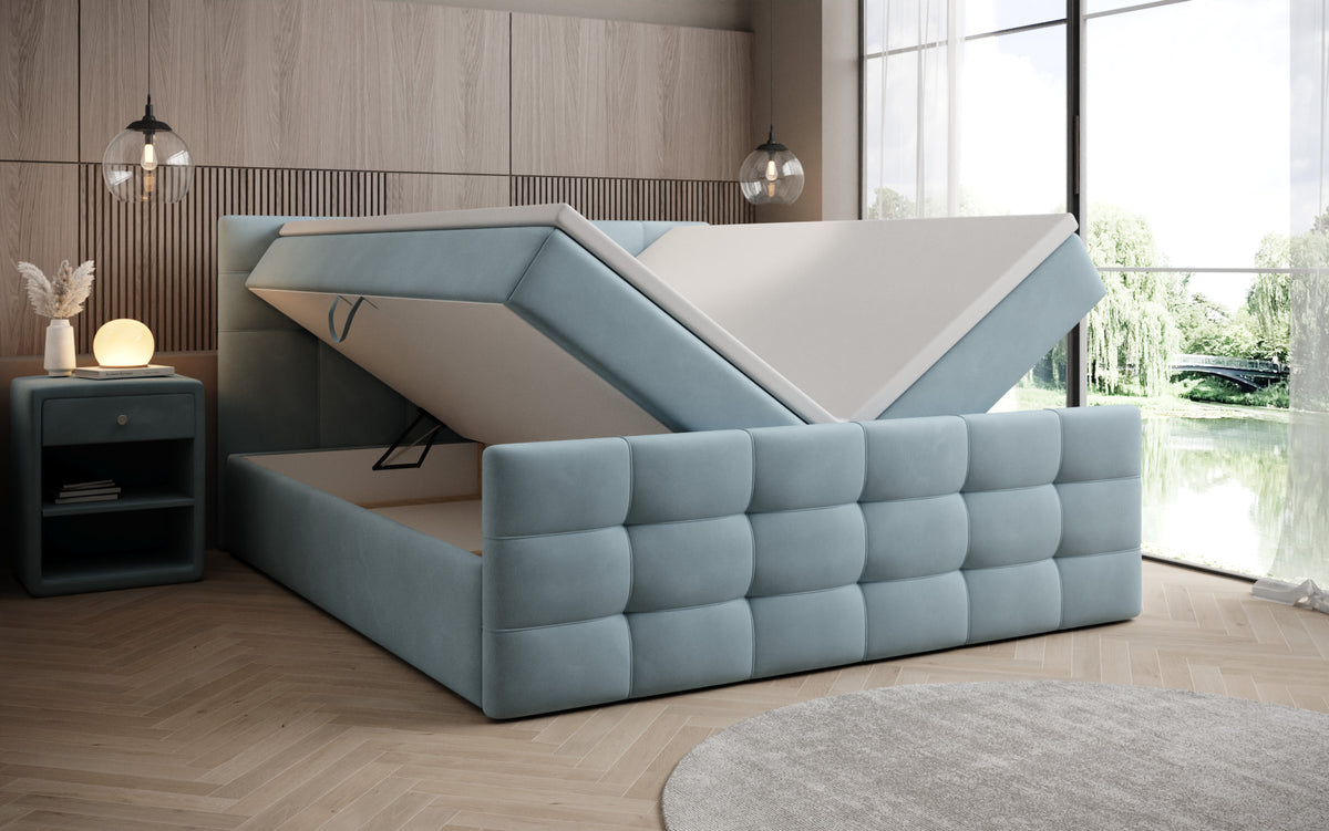 Boxspringbed Luxor Fluweel met Opbergruimte