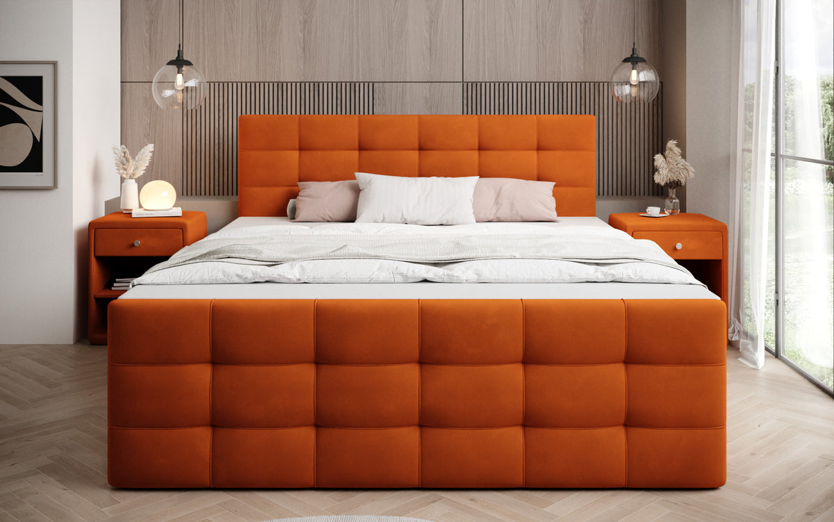 Boxspringbed Luxor Fluweel met Opbergruimte