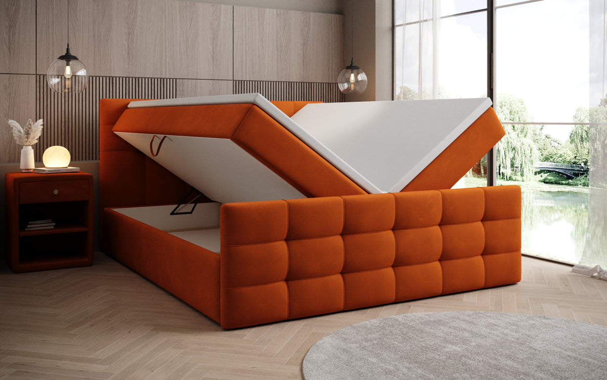 Boxspringbed Luxor Fluweel met Opbergruimte