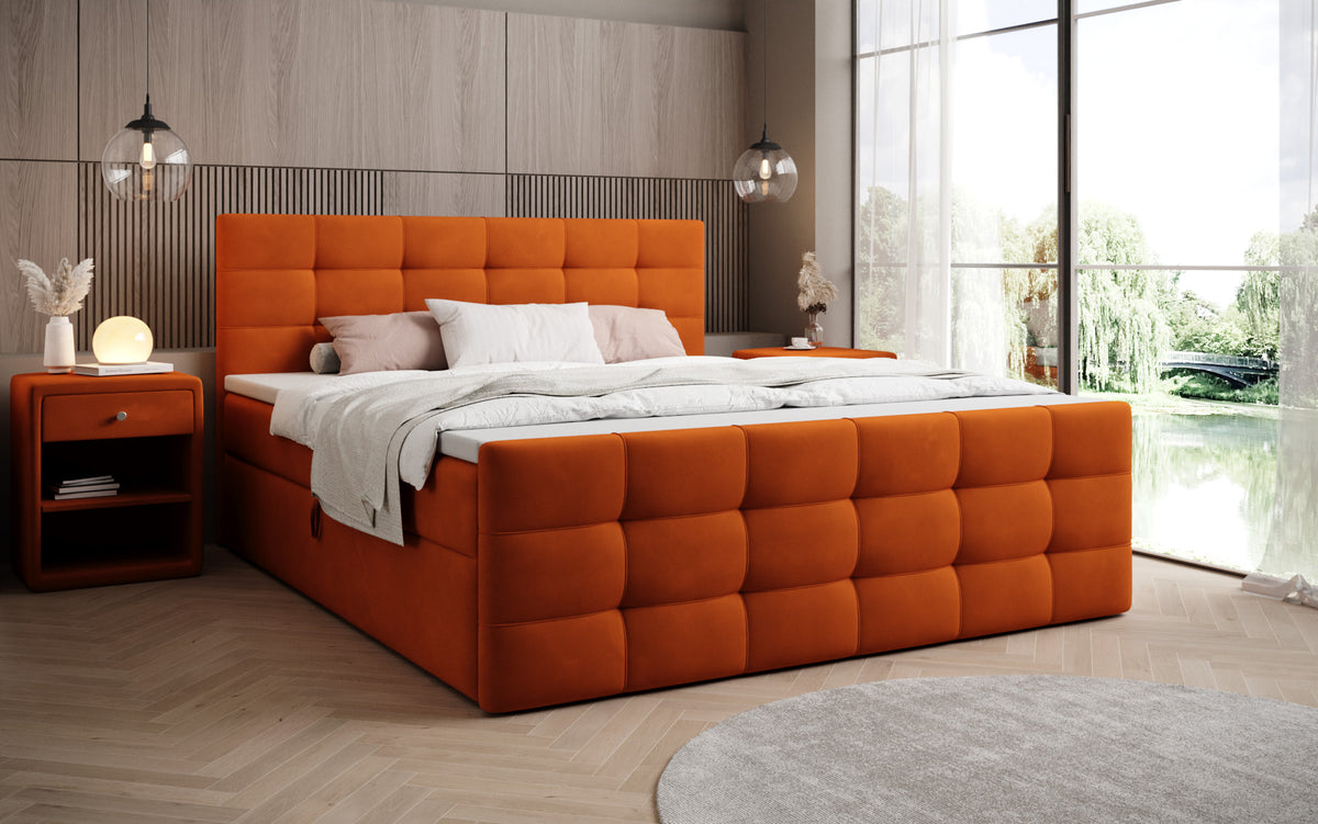 Boxspringbed Luxor Fluweel met Opbergruimte