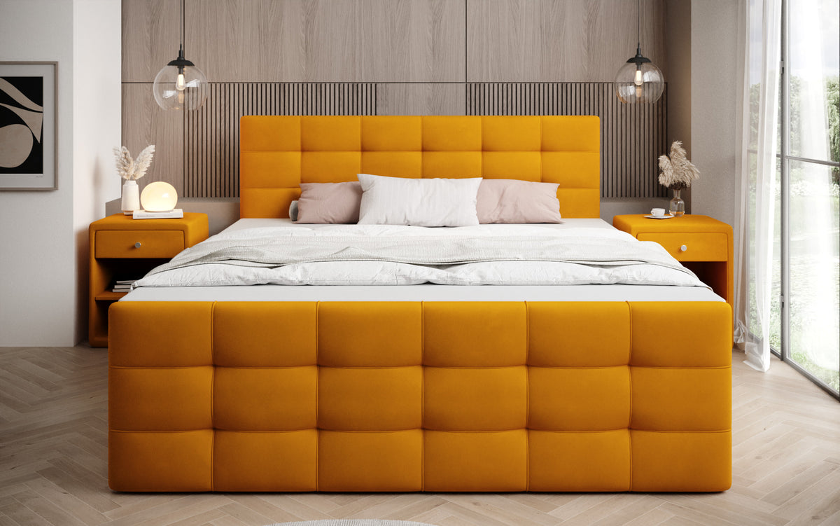 Boxspringbed Luxor Fluweel met Opbergruimte