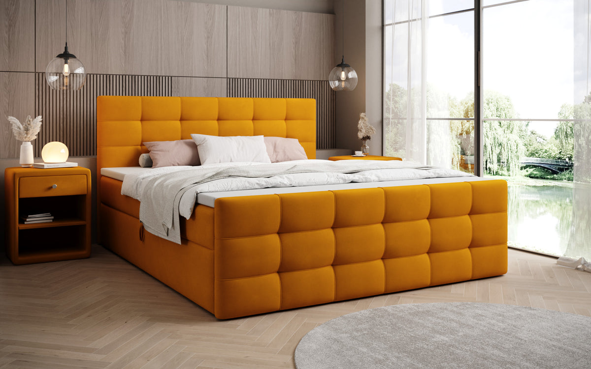 Boxspringbed Luxor Fluweel met Opbergruimte
