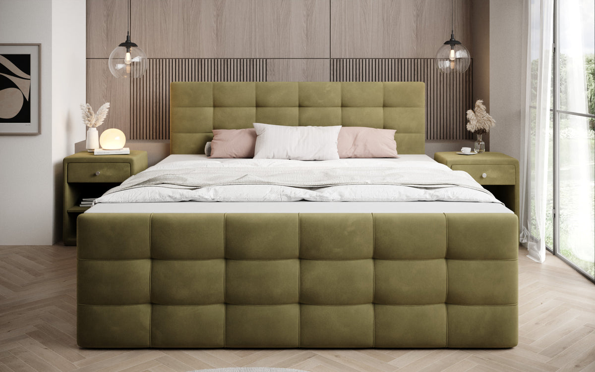 Boxspringbed Luxor Fluweel met Opbergruimte
