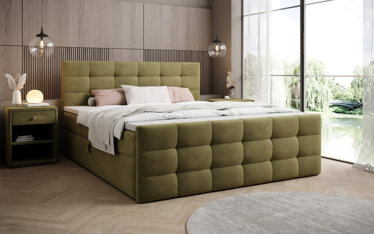 Boxspringbed Luxor Fluweel met Opbergruimte