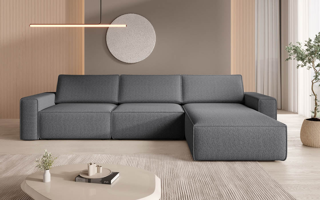 Modulares Ecksofa Yuma I aus Bouclé