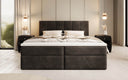 Boxspringbed Aurelia van fluweel met opbergruimte