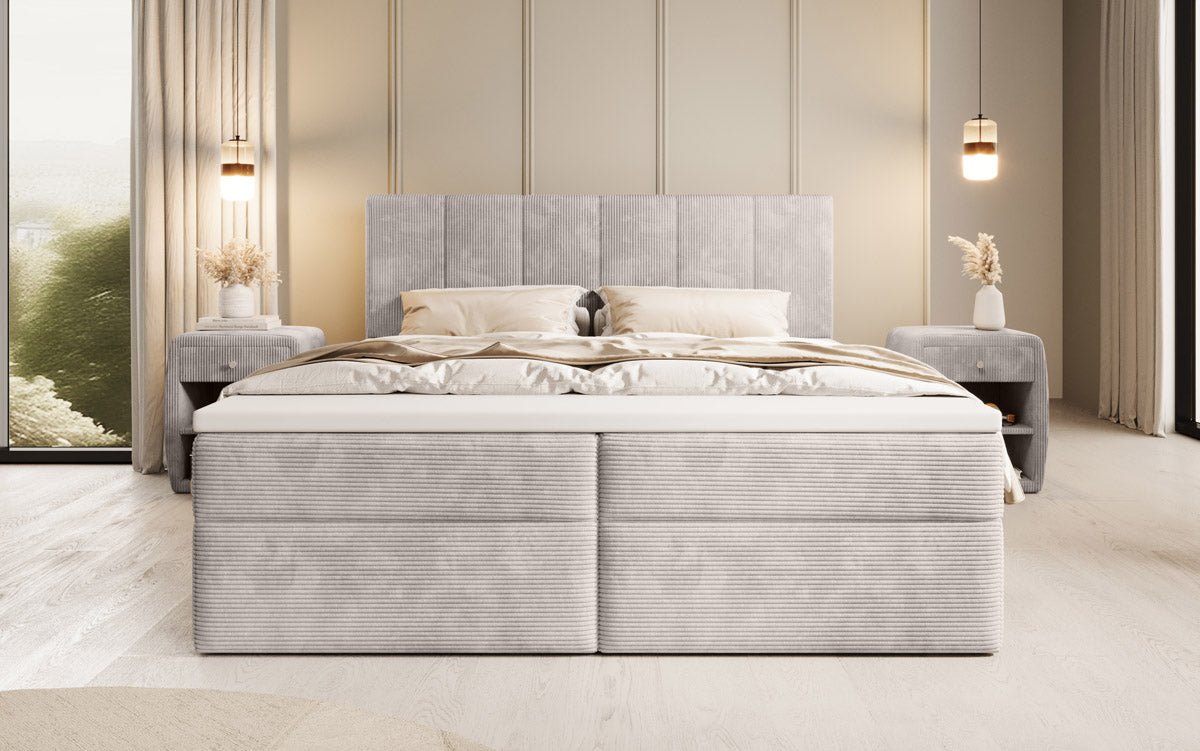 Boxspringbed Aurelia Cord met opbergruimte