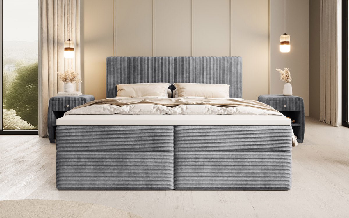 Boxspringbed Aurelia Cord met opbergruimte