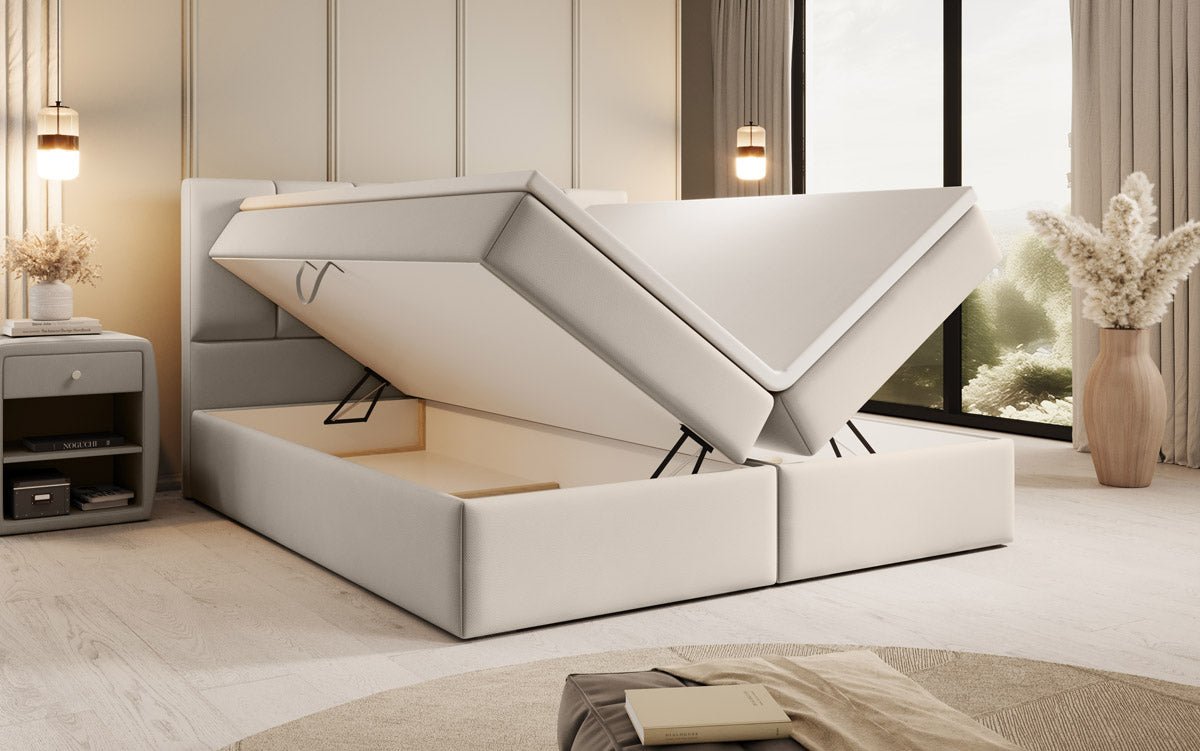 Boxspringbed Aurelia Stof met opbergruimte