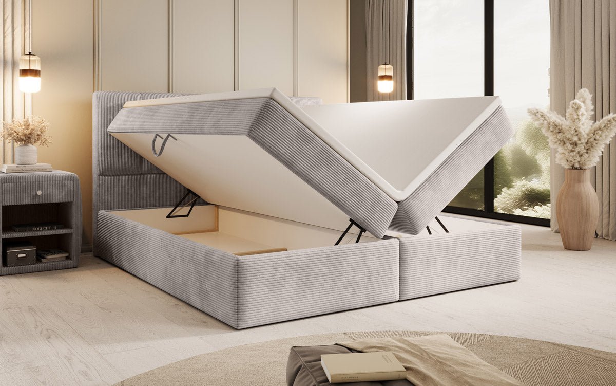 Boxspringbed Aurelia Cord met opbergruimte